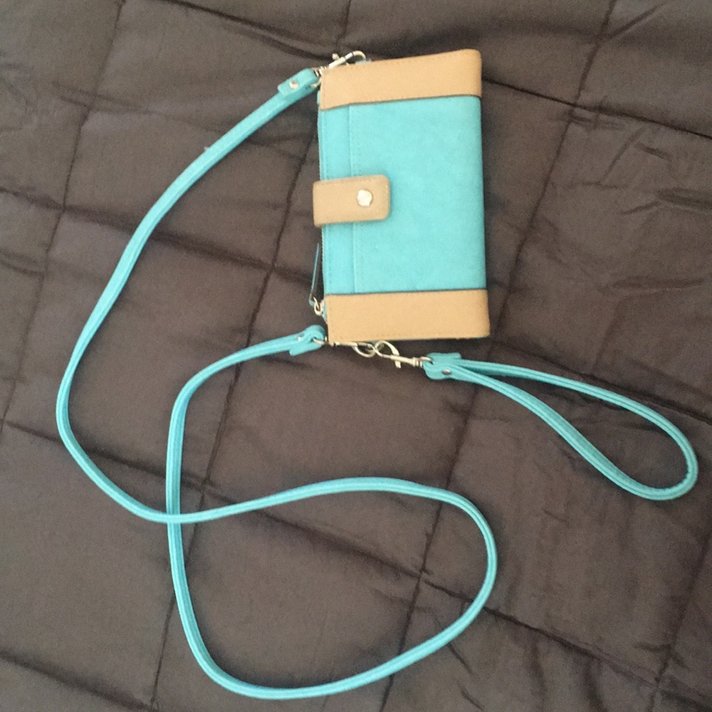 Baby blue clutch/wallet